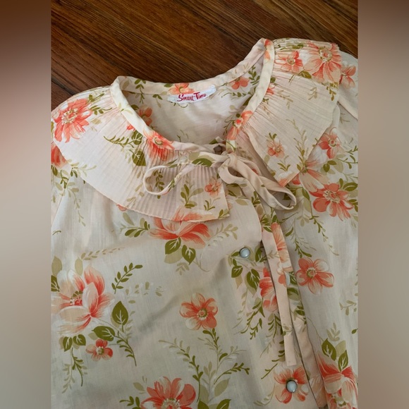 Vintage Smart time peachy house dress/robe - Picture 10 of 11
